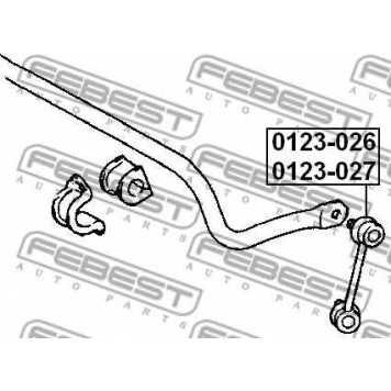 Тяга / стойка стабилизатора FEBEST 0123-027-1