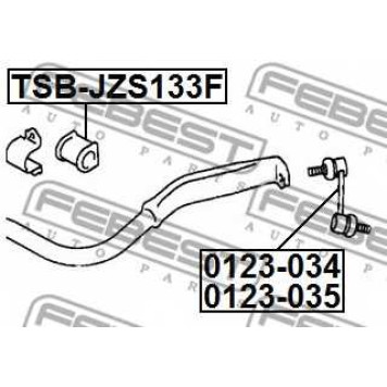 Тяга / стойка стабилизатора FEBEST 0123-034-1