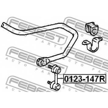 Тяга / стойка стабилизатора FEBEST 0123-147R-1