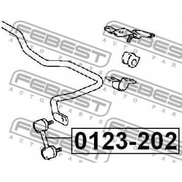 Тяга / стойка стабилизатора FEBEST 0123-202-1