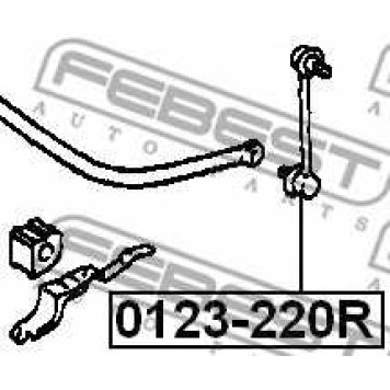Тяга / стойка стабилизатора FEBEST 0123-220R-1