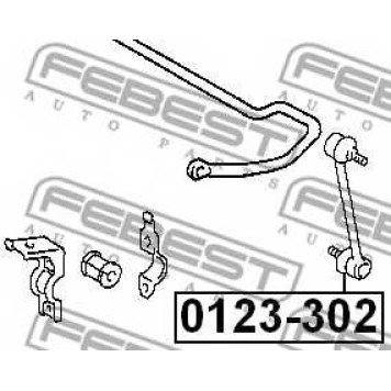 Тяга / стойка стабилизатора FEBEST 0123-302-1