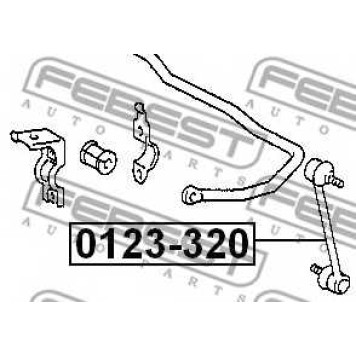 Тяга / стойка стабилизатора FEBEST 0123-320-1