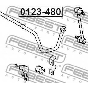 Тяга / стойка стабилизатора FEBEST 0123-480-1