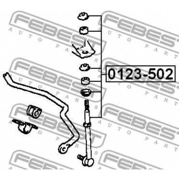 Тяга / стойка стабилизатора FEBEST 0123-502-1