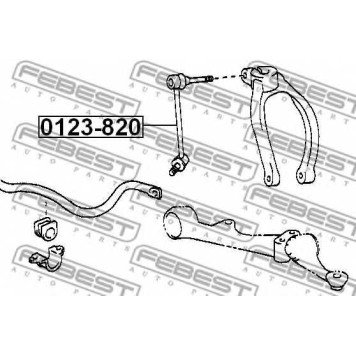 Тяга / стойка стабилизатора FEBEST 0123-820-1