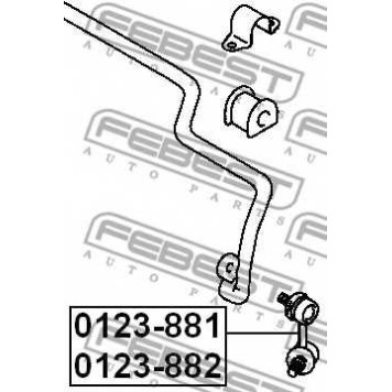 Тяга / стойка стабилизатора FEBEST 0123-881-1
