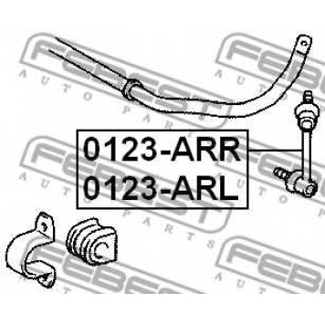 Тяга / стойка стабилизатора FEBEST 0123-ARR-1