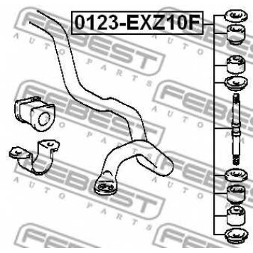 Тяга / стойка стабилизатора FEBEST 0123-EXZ10F-1