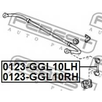 Тяга / стойка стабилизатора FEBEST 0123-GGL10LH-1
