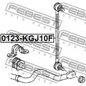 Тяга / стойка стабилизатора FEBEST 0123-KGJ10F-1