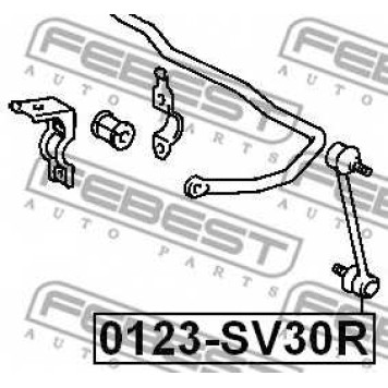 Тяга / стойка стабилизатора FEBEST 0123-SV30R-1