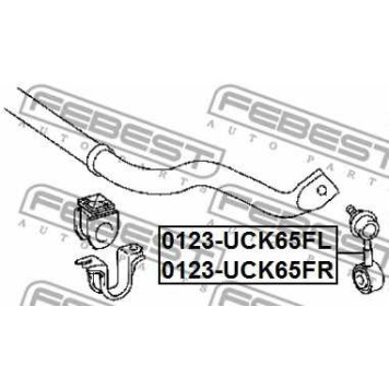 Тяга / стойка стабилизатора FEBEST 0123-UCK65FL-1