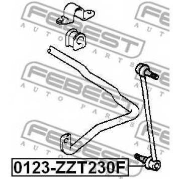 Тяга / стойка стабилизатора FEBEST 0123-ZZT230F-1