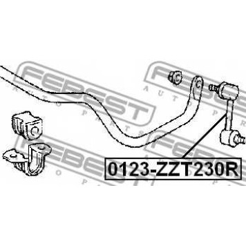 Тяга / стойка стабилизатора FEBEST 0123-ZZT230R-1