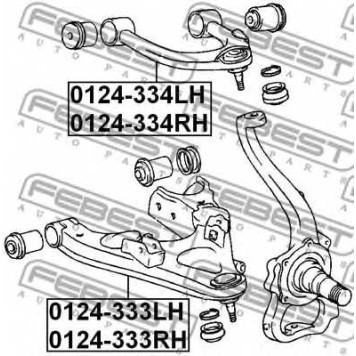 Рычаг независимой подвески колеса FEBEST 0124-333RH-1