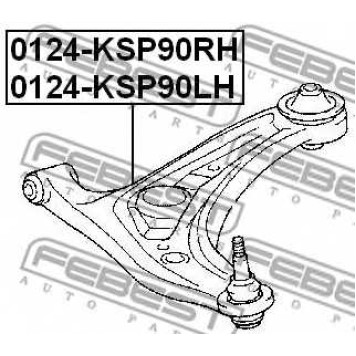 Рычаг независимой подвески колеса FEBEST 0124-KSP90RH-1