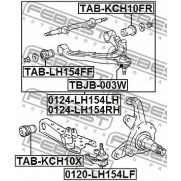 Рычаг независимой подвески колеса FEBEST 0124-LH154LH-1