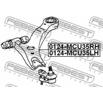 Рычаг независимой подвески колеса FEBEST 0124-MCU35LH-1