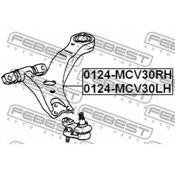 Рычаг независимой подвески колеса FEBEST 0124-MCV30LH-1