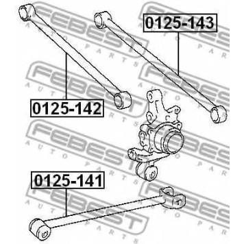 Рычаг независимой подвески колеса FEBEST 0125-142-1