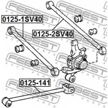 Рычаг независимой подвески колеса FEBEST 0125-1SV40-1