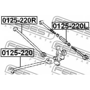 Рычаг независимой подвески колеса FEBEST 0125-220R-1