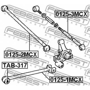 Рычаг независимой подвески колеса FEBEST 0125-2MCX-1