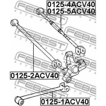 Рычаг независимой подвески колеса FEBEST 0125-5ACV40-1