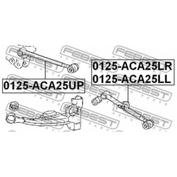 Рычаг независимой подвески колеса FEBEST 0125-ACA25LL-1