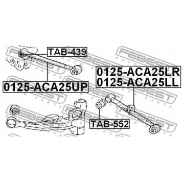 Рычаг независимой подвески колеса FEBEST 0125-ACA25UP-1