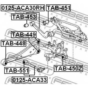 Рычаг независимой подвески колеса FEBEST 0125-ACA33-1