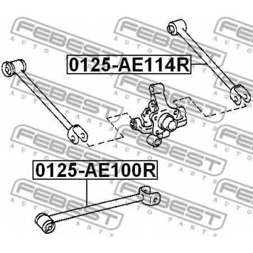 Рычаг независимой подвески колеса FEBEST 0125-AE114R-1