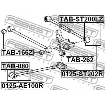 Рычаг независимой подвески колеса FEBEST 0125-ST202R-1