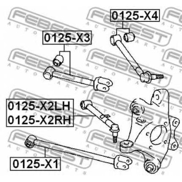 Рычаг независимой подвески колеса FEBEST 0125-X4-1