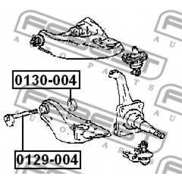 Болт регулировки развала колёс FEBEST 0129-004-1