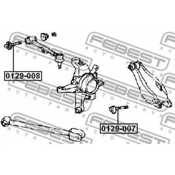 Болт регулировки развала колёс FEBEST 0129-007-1