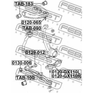 Болт регулировки развала колёс FEBEST 0129-012-1