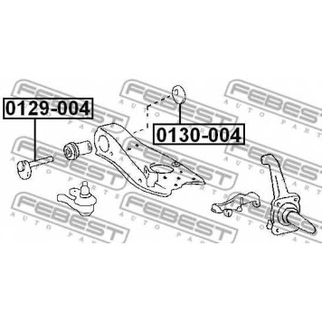 Чаша холостого хода, балка моста FEBEST 0130-004-1