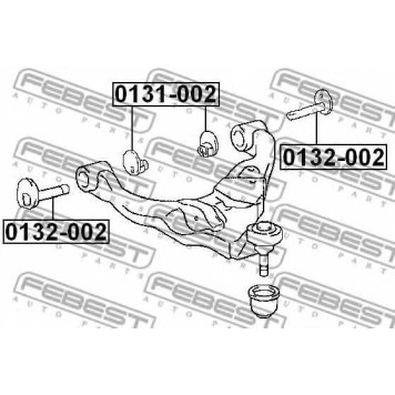 Чаша холостого хода, балка моста FEBEST 0132-002-1