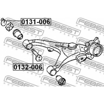 Чаша холостого хода, балка моста FEBEST 0132-006-1