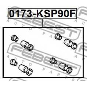 Пыльник, управление корпуса скобы тормоза FEBEST 0173-KSP90F-1