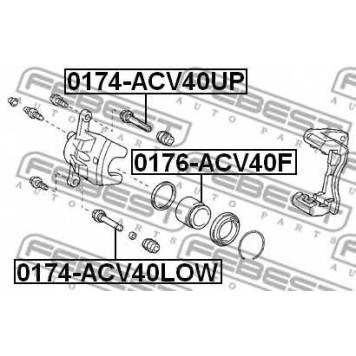 Направляющий болт корпуса скобы тормоза FEBEST 0174-ACV40LOW-1