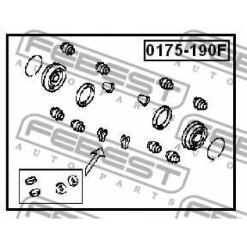 Ремкомплект тормозного суппорта FEBEST 0175-190F-1