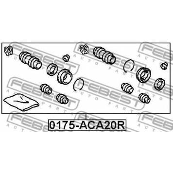 Ремкомплект тормозного суппорта FEBEST 0175-ACA20R-1