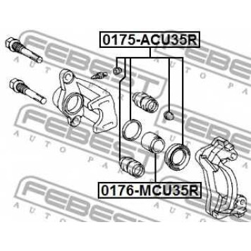 Ремкомплект тормозного суппорта FEBEST 0175-ACU35R-1