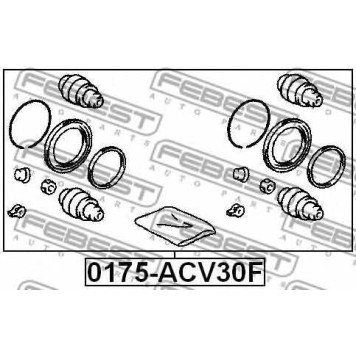 Ремкомплект тормозного суппорта FEBEST 0175-ACV30F-1