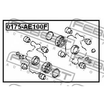 Ремкомплект тормозного суппорта FEBEST 0175-AE100F-1