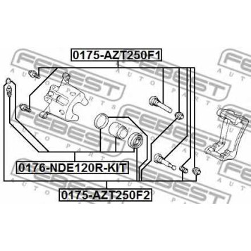 Ремкомплект тормозного суппорта FEBEST 0175-AZT250F2-1