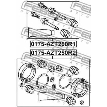 Ремкомплект тормозного суппорта FEBEST 0175-AZT250R2-1